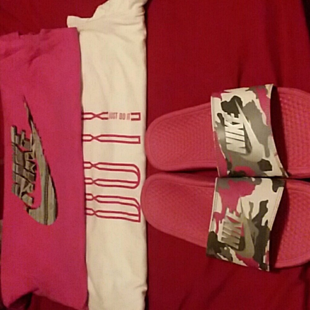 Nike slides amd matching shirts
